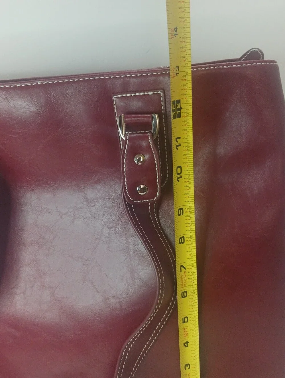 Franklin Covey Women's Red Leather Tote Bag